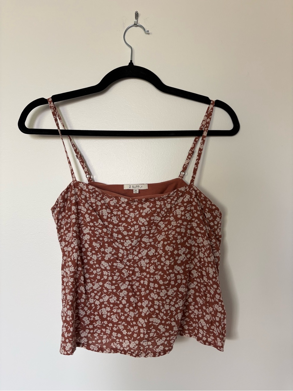 Z Supply Rust Floral Spaghetti-Strap Cami